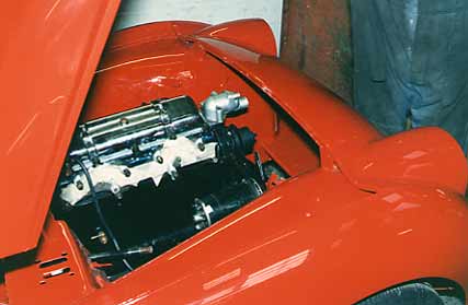 1960 Triumph TR3A restored engine installation